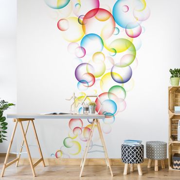 Papier peint - Rainbow Bubbles
