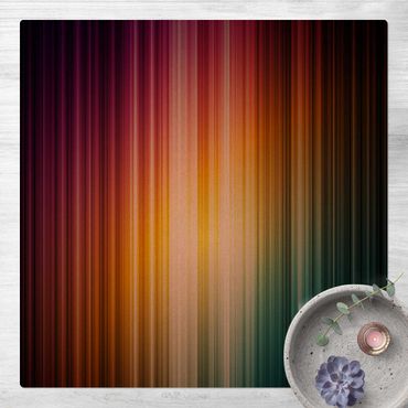Tapis en liège - Rainbow Light - Carré 1:1