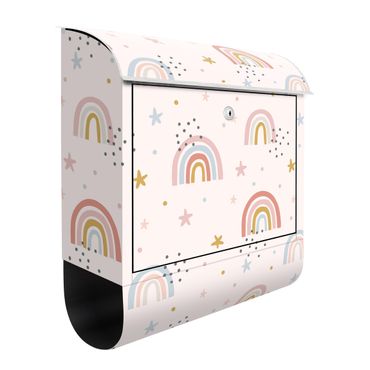 Letterbox - Rainbow World With Stars And Dots
