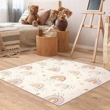 Tapis - Rainbow World With Stars And Dots
