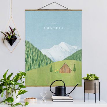 Tableau en tissu avec porte-affiche - Tourism Campaign - Austria - Format portrait 3:4