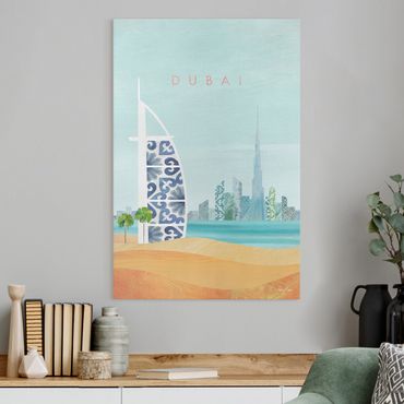 Impression sur toile - Poster de voyage - Dubaï - Format portrait 2:3