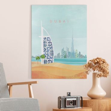 Impression sur toile - Poster de voyage - Dubaï - Format portrait 3:4