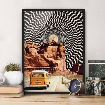 Poster encadré - Retro Collage - The Best Road Trip II