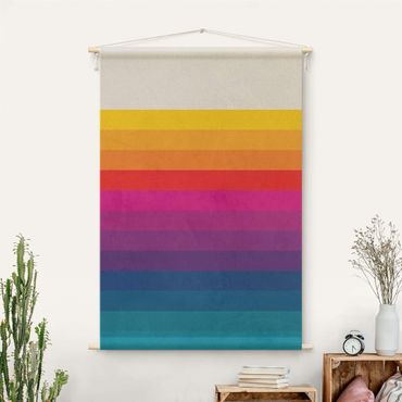 Tenture murale - Retro Rainbow Stripes