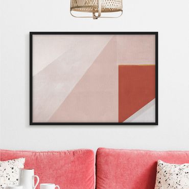 Framed poster - Pink Geometry