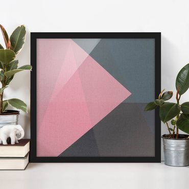 Framed poster - Pink Transparency Geometry
