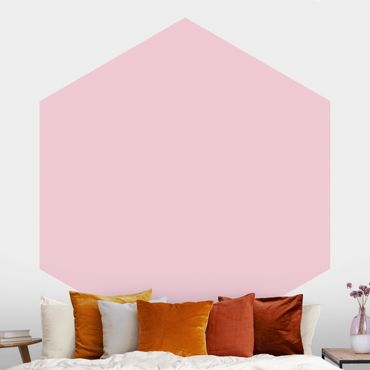 Papier peint hexagonal autocollant avec dessins - Rosé