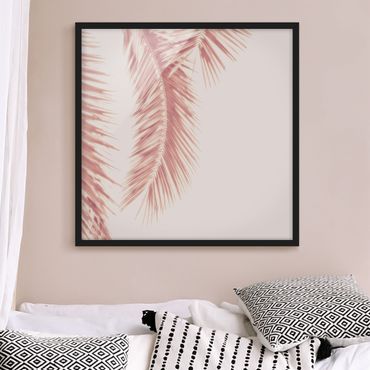 Framed poster - Rose Golden Palm Leaves