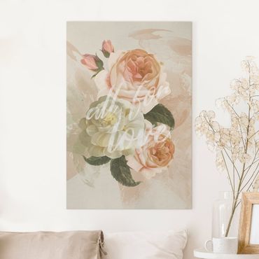 Tableau sur toile - Roses - All for Love