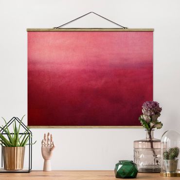 Tableau en tissu avec porte-affiche - Red Desert - Format paysage 4:3