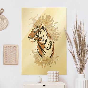 Tableau en verre - Safari Animals - Portrait Tiger - Format portrait
