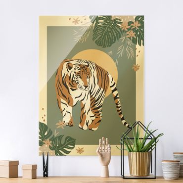 Tableau en verre - Safari Animals - Tiger - Format portrait