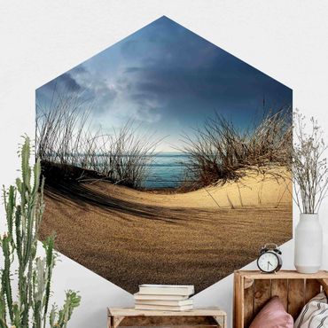 Papier peint hexagonal autocollant avec dessins - Sand Dune