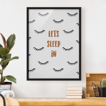Framed poster - Bedroom Quote Lets Sleep In