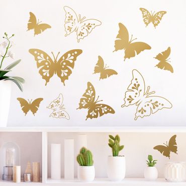Sticker mural - Decorative Buttterflies Ornaments