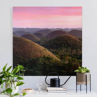 Impression sur toile - Chocolate Hills At Sunset