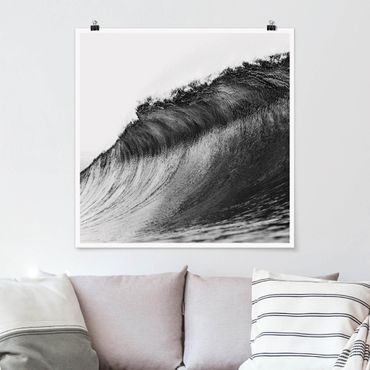 Poster reproduction - Black Breaking Waves