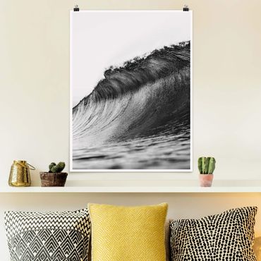 Poster reproduction - Black Breaking Waves