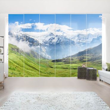 Set de panneaux coulissants - Swiss Alpine Panorama - Panneau