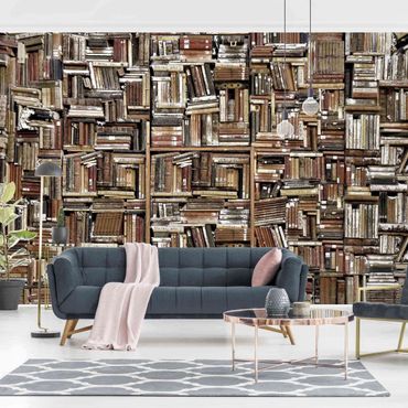 Papier peint - Shabby Wall Of Books