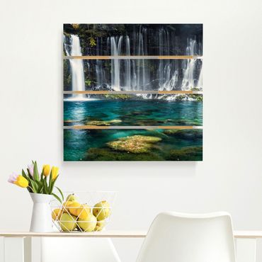 Impression sur bois - Shiraito Waterfall