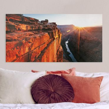 Impression sur toile - Sun In Grand Canyon