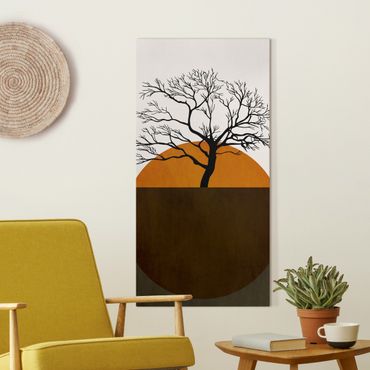 Impression sur toile - Sun With Tree