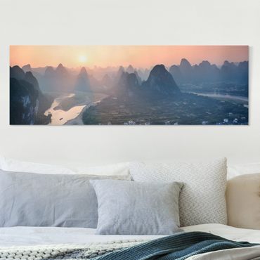 Impression sur toile - Sunrise In Mountainous Landscape