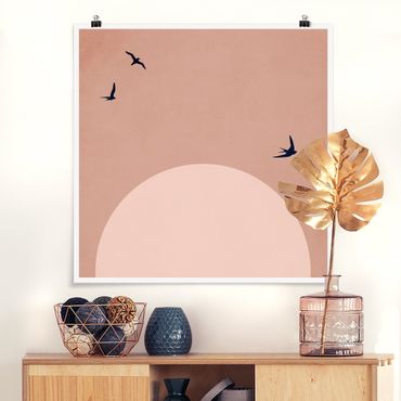 Poster reproduction - Sunset In Pink - 1:1