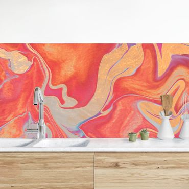 Revêtement mural cuisine - Play Of Colours Golden Fire