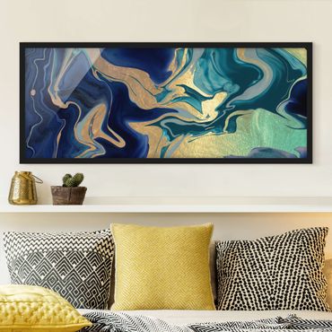 Framed poster - Play Of Colours Indigo Fire