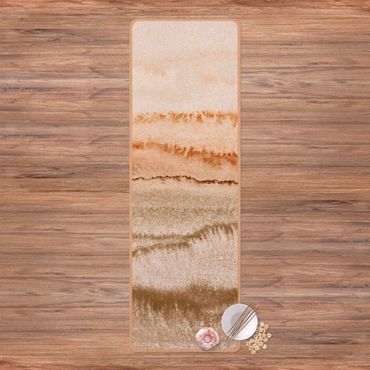 Tapis de yoga - Play Of Colours Sound Of The Ocean In Sepia-Colours