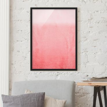 Framed poster - Play Of Colours Fading Coral