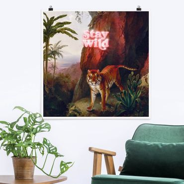 Poster reproduction - Stay Wild Tiger - 1:1