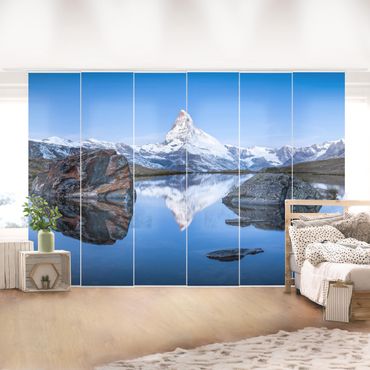 Set de panneaux coulissants - Stellisee Lake In Front Of The Matterhorn - Panneau