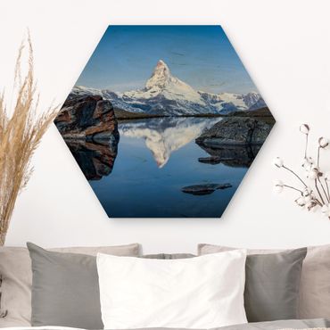 Hexagone en bois - Stellisee Lake In Front Of The Matterhorn