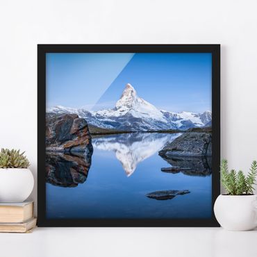 Framed poster - Stellisee Lake In Front Of The Matterhorn