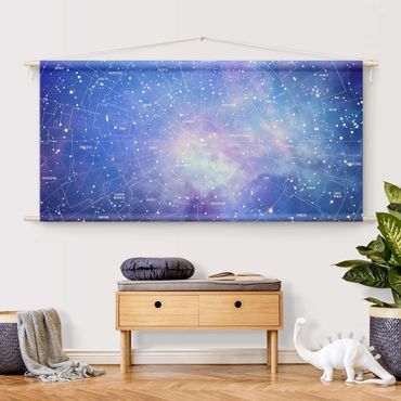 Tenture murale - Stelar Constellation Star Chart