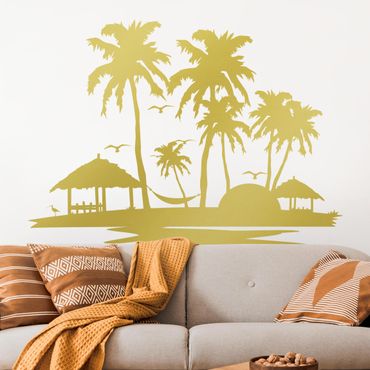 Sticker mural - Beach & Palm trees