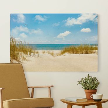 Tableau sur toile naturel - Beach On The North Sea - Format paysage 3:2