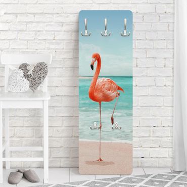 Porte-manteau - Beach With Flamingo