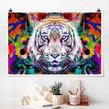 Poster reproduction - Street Art Tiger