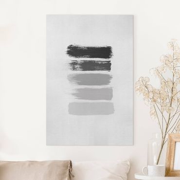 Tableau sur toile - Stripes in Black And Grey