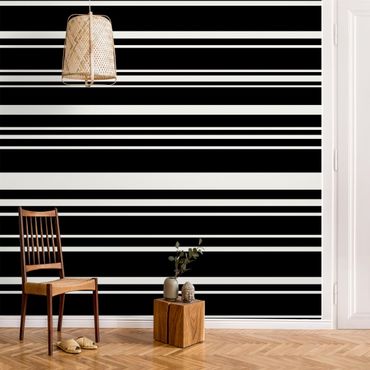 Papier peint - Stripes On Black Backdrop