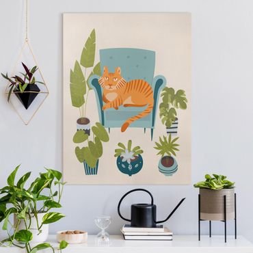 Tableau sur toile - Domestic Mini Tiger Illustration