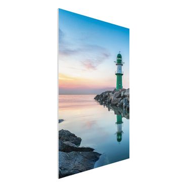 Impression sur forex - Sunset at the Lighthouse - Format portrait 2:3