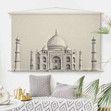 Tenture murale - Taj Mahal In Grey