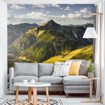 Papier peint - Mountains And Valley Of The Lechtal Alps In Tirol