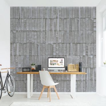 Papier peint - Concrete Brick Wallpaper